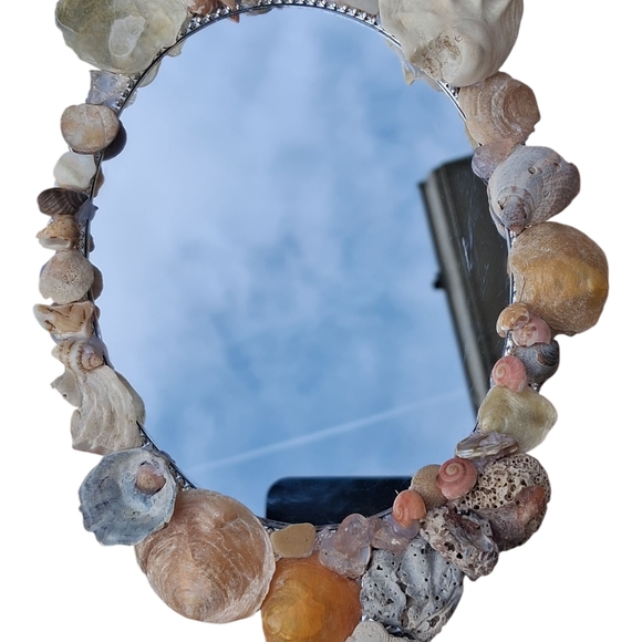 Shell-Embellished Hand Mirror - Picture 4 of 10